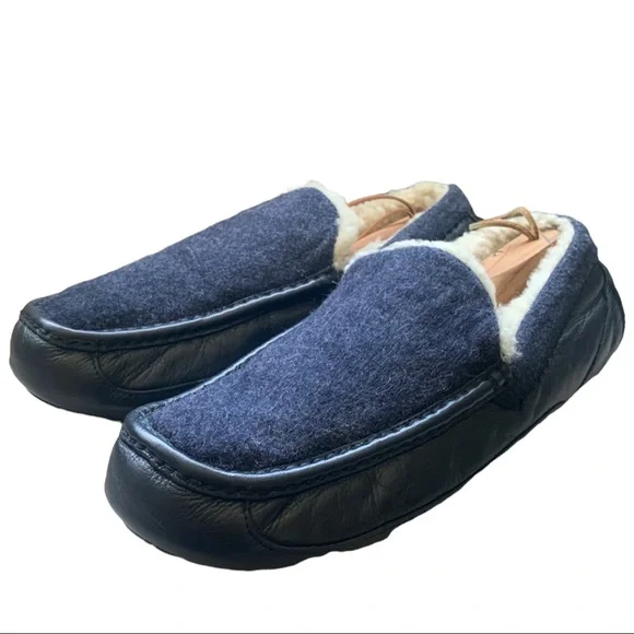 UGG | Shoes | Ugg Ascot Mens Black Blue Leather Wool With  display picture 2